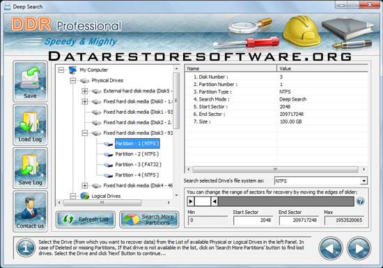 Windows Data Restore screenshot