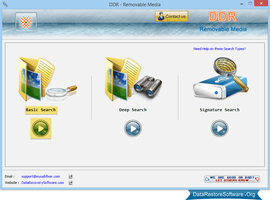 USB Digital Media Data Restore Software